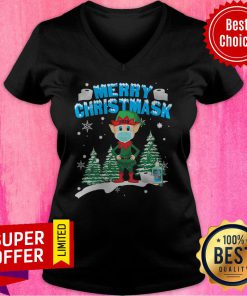 Official Merry Christmas 2020 Elf Mask V-neck
